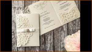 Laser Cut Wedding Invitation Pocket Uk