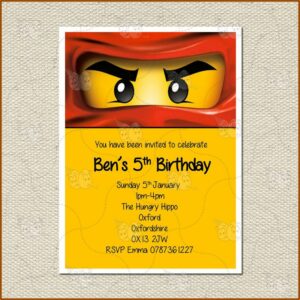 Lego Ninjago Birthday Invitations