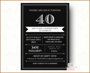 Male 40th Birthday Invitations Free