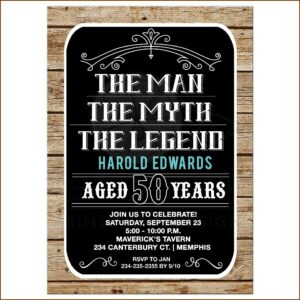 Male 50th Birthday Invitation Message