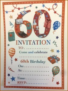 Male 60th Birthday Invitations