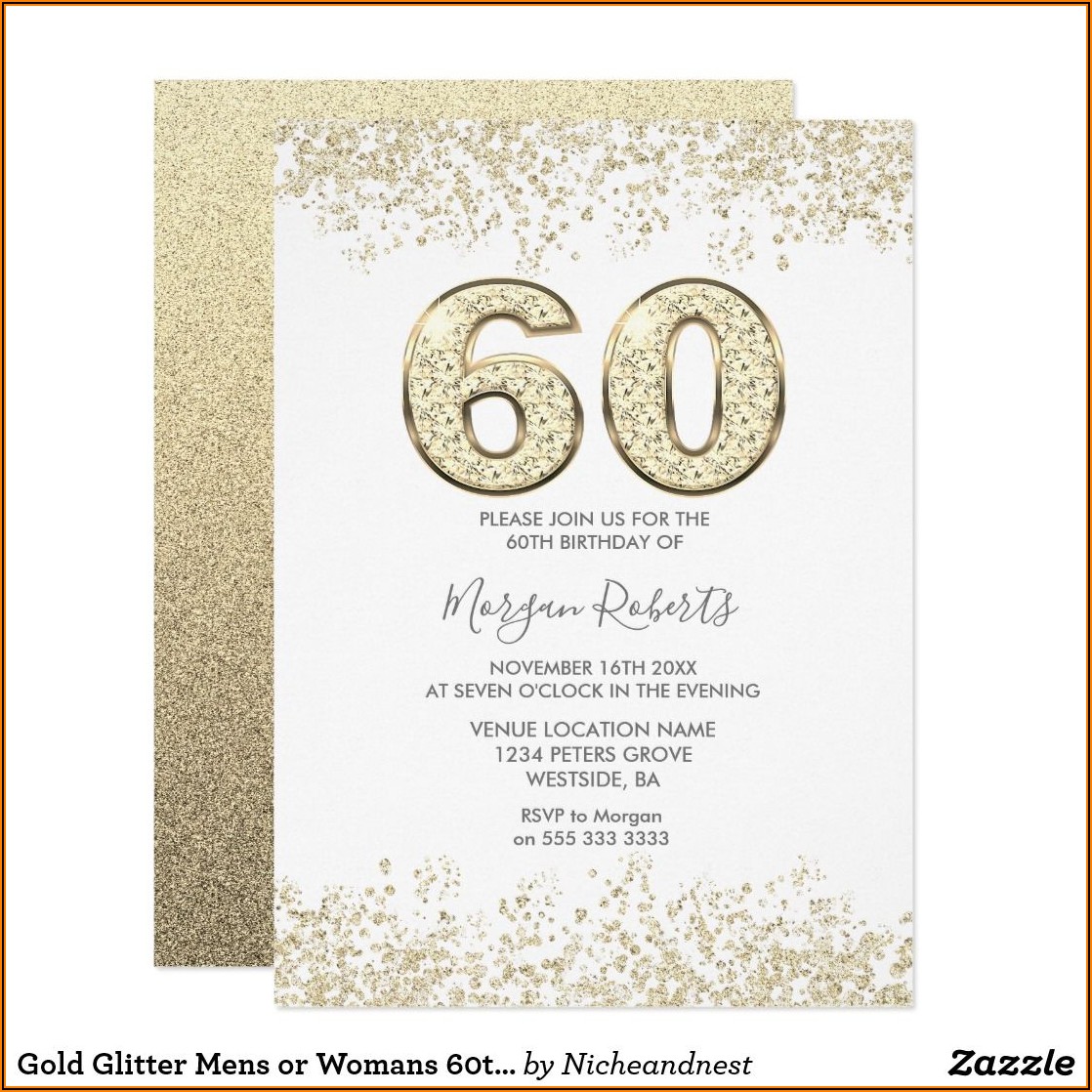 Mens 60th Birthday Invitations