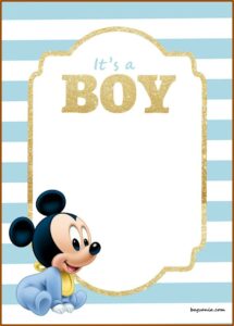 Mickey Mouse Baby Shower Invitation Template Free