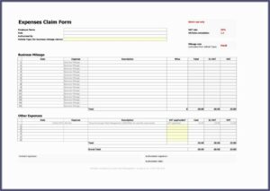 Mileage Expenses Form Template