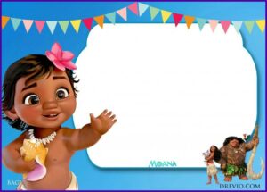 Moana Birthday Invitation Template Free