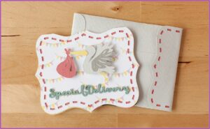 Modern Baby Announcement Cards