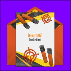 Nerf Gun Party Invites Free