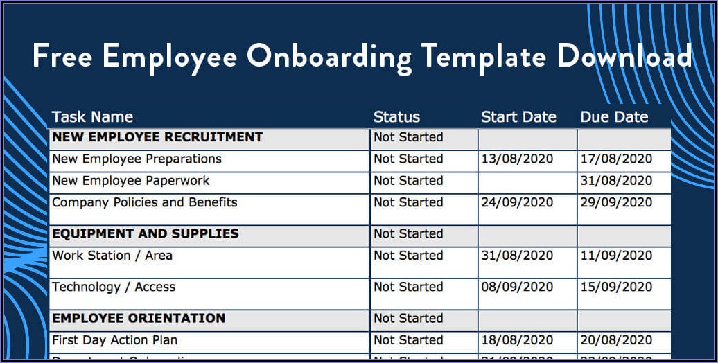 New Staff Onboarding Template