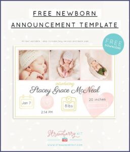 Newborn Announcement Template