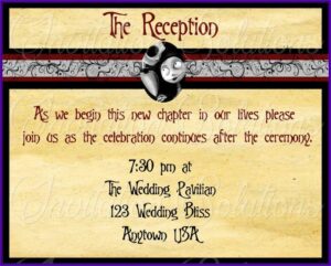 Nightmare Before Christmas Themed Wedding Invitations