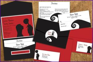 Nightmare Before Christmas Wedding Invitation Template