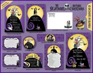 Nightmare Before Christmas Wedding Shower Invitations
