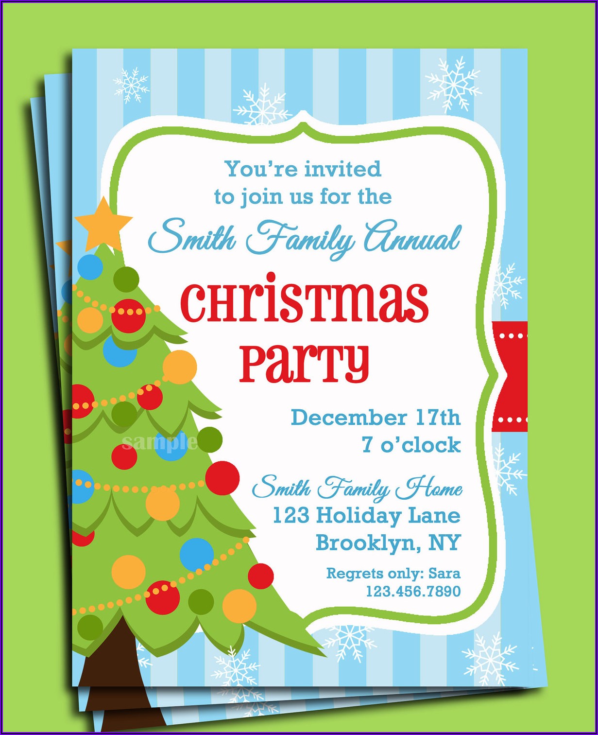 Office Christmas Lunch Invitation Wording