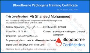 Osha Bloodborne Pathogens Policy Template