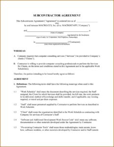 Part Time Employment Contract Template Free