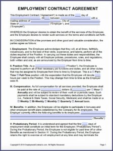 Part Time Employment Contract Template Malaysia