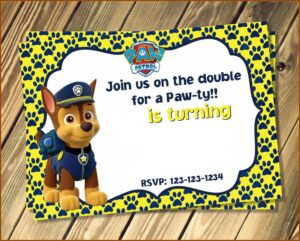 Paw Patrol Invitations Template Free