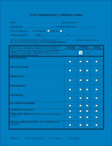 Performance Appraisal Templates