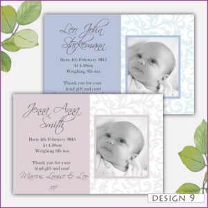 Personalised Baby Announcement Cards