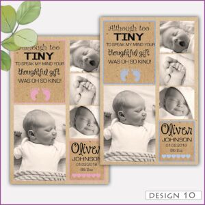 Personalised Birth Announcement Cards