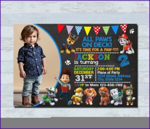 Personalized Paw Patrol Invitations