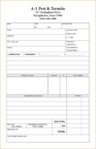 Pest Control Services Invoice Template