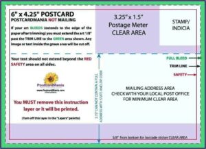 Photoshop Postcard Template 4 Per Page