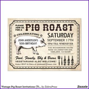 Pig Roast Invitations Templates Free