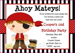 Pirate Birthday Invitations With Photo