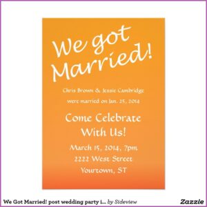 Post Wedding Announcement Wording Samples