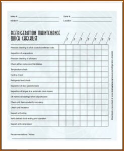 Preventive Maintenance Schedule Excel Format