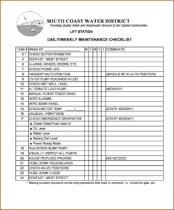 Preventive Maintenance Template Excel Download