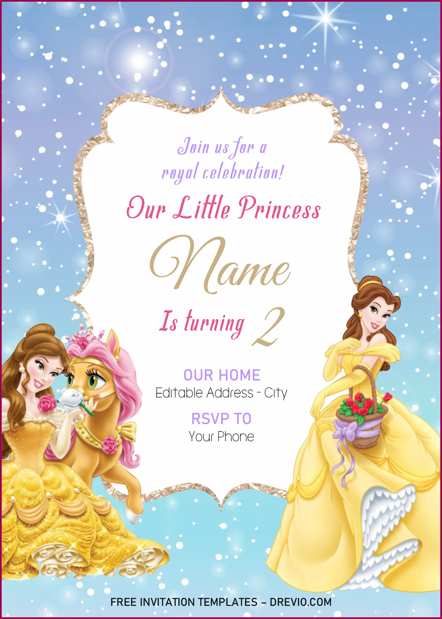 Princess Invitation Templates Free Download