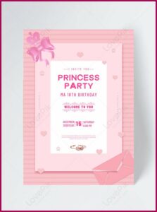 Princess Party Invitation Template Free