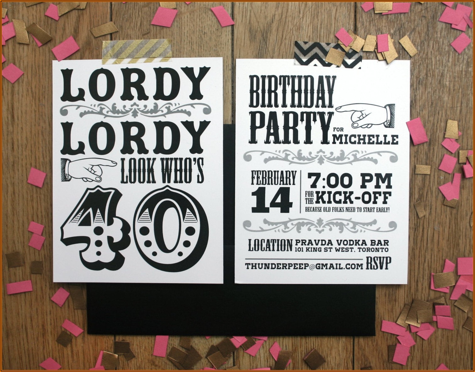 Printable 40th Birthday Invitations Templates