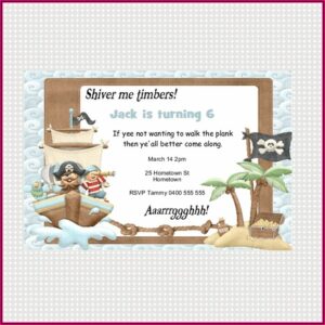 Printable Pirate Birthday Invitations