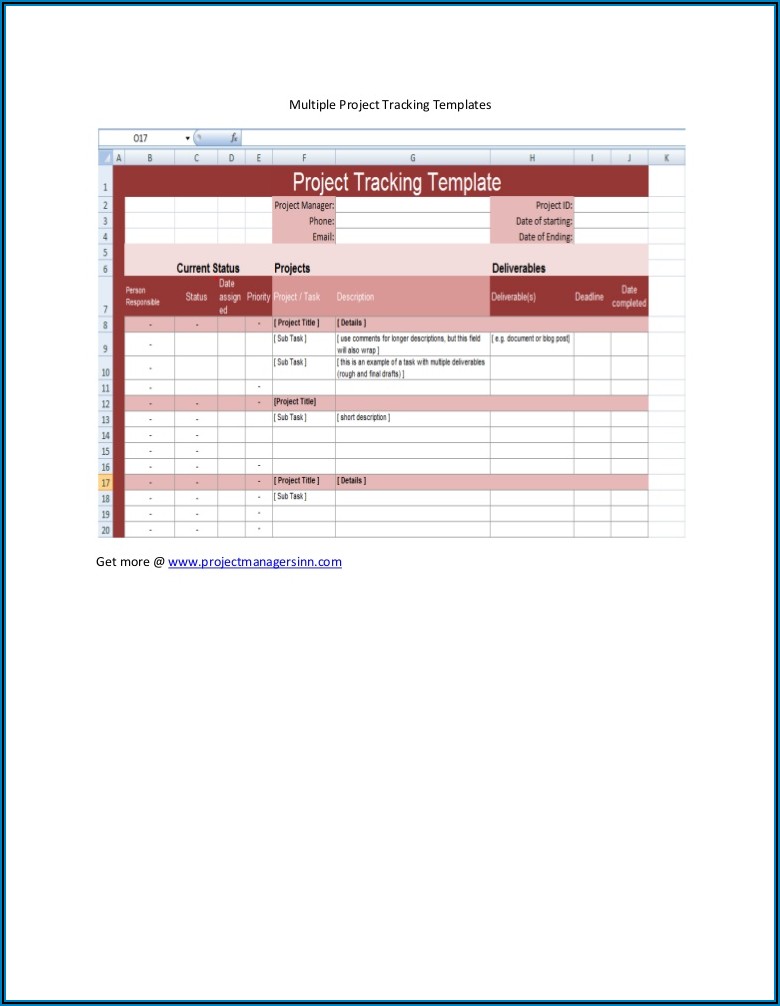 Project Budget Tracking Template Excel