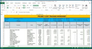 Project Cost Tracking Template Excel Free Download