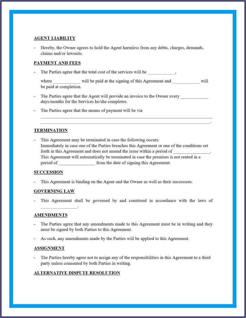 Property Management Agreement Template Ontario