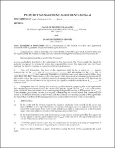 Property Management Agreement Templates