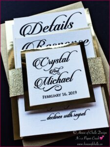 Purple And Rose Gold Wedding Invitations