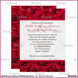 Red Rose Wedding Invitations