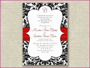 Red Rose Wedding Invitations Templates