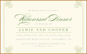 Rehearsal Dinner Invitation Wording Hosted By Bride And Groom