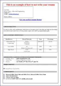 Resume Format In Microsoft Word 2007 Free Download