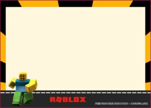 Roblox Birthday Invitation Template
