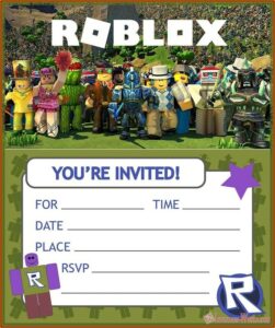 Roblox Birthday Invitations Free