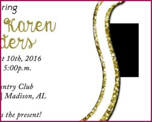 Rose Gold And Black 50th Birthday Invitations