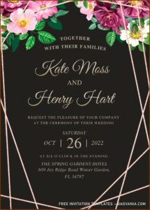 Rose Gold Birthday Invitations Free