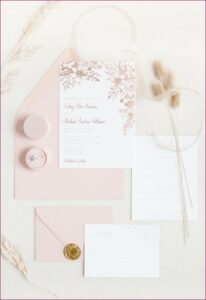 Rose Gold Foil Stamped Wedding Invitations